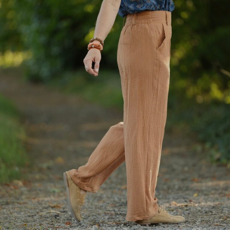 Quintessence - Pantalon Tino - Double gaze de coton camel – 3XL