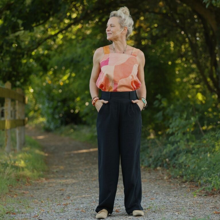 Quintessence - Pantalon Tino - Double gaze de coton noire – 3XL