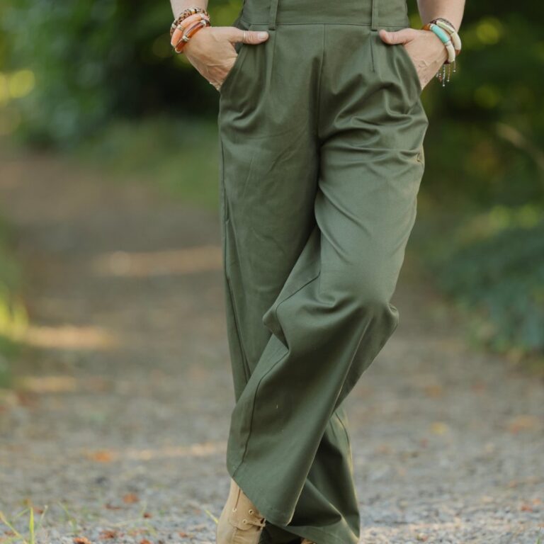 Quintessence - Pantalon Tino - Toile de coton kaki – 3XL