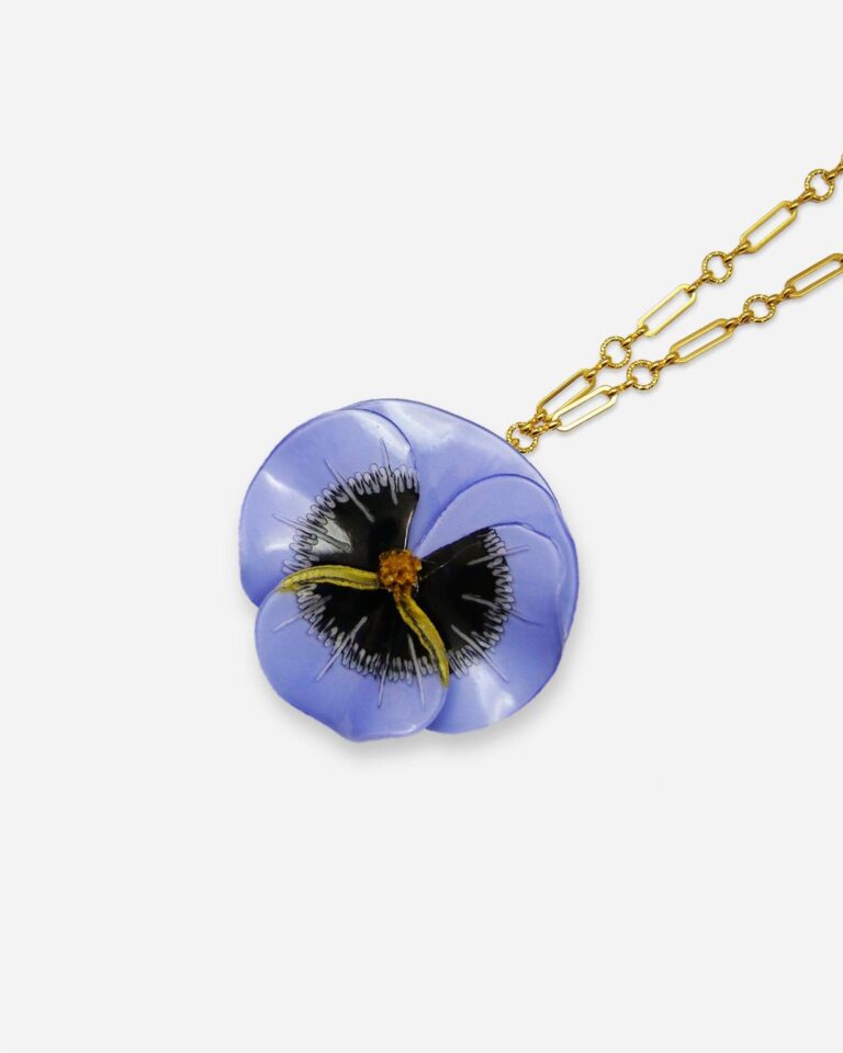 Ciléa Paris - Pendentif Pensée - Maxi – Vert / Je ne veux pas la chaîne