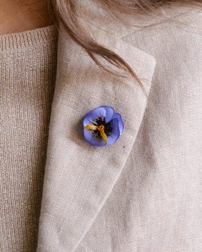 Ciléa Paris - Pin's Pensée - Mini – Vert