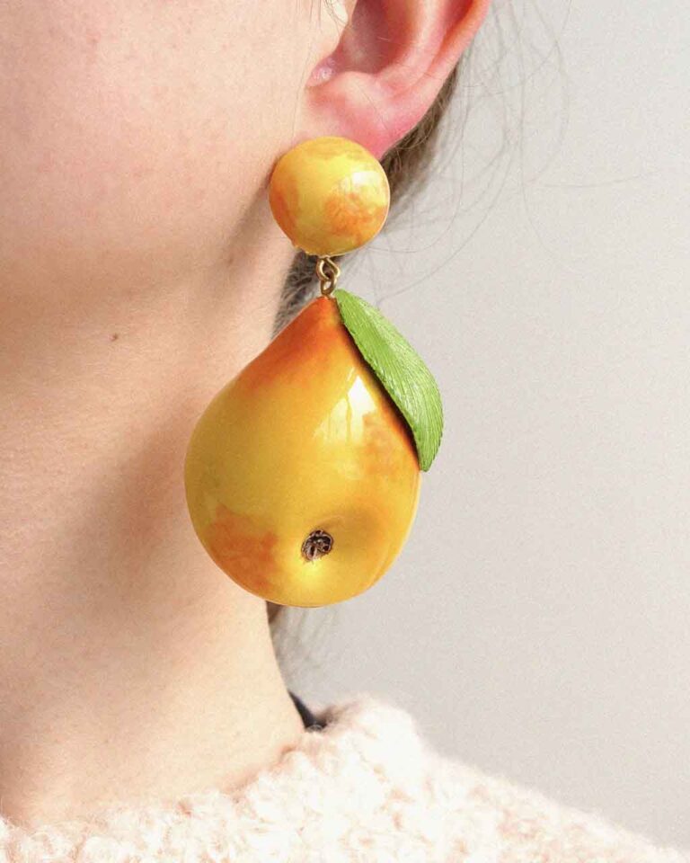 Ciléa Bijoux - Boucle d'oreille longue Poire - Maxi – Tiges (oreilles percées)