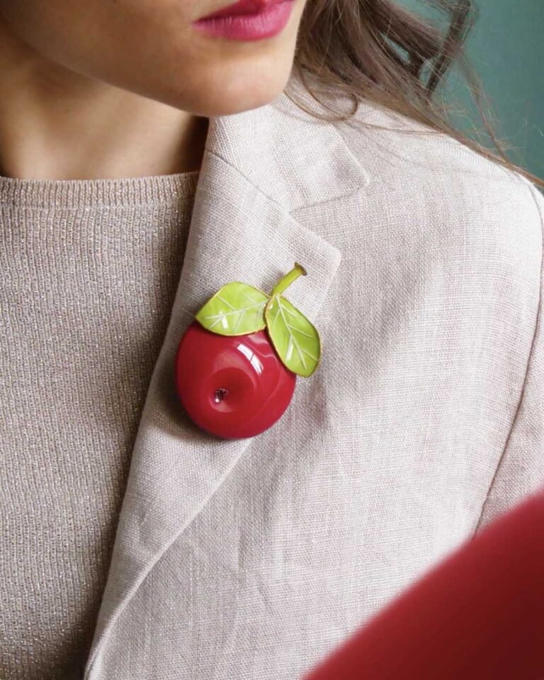 Ciléa Bijoux - Broche fruit Orange - Grand