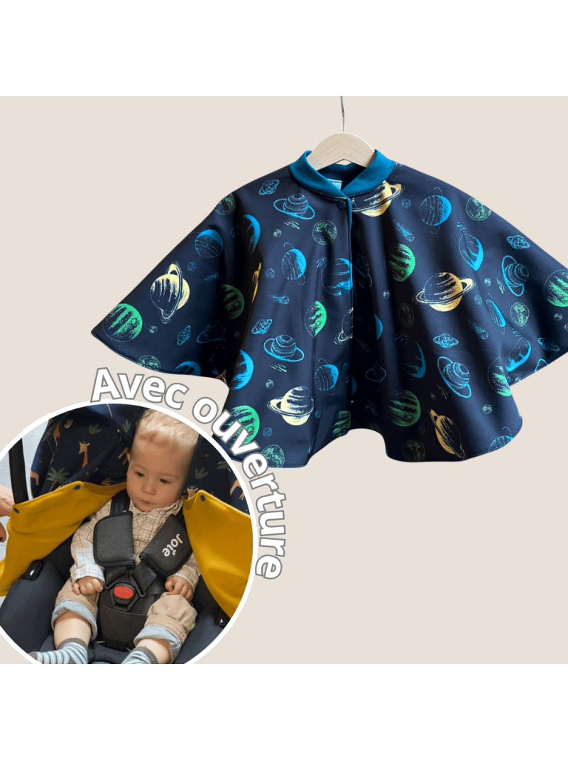 poncho avec ouverture special voiture approuve par securange noe Les Mômes des Dômes - Poncho avec ouverture spécial voiture approuvé par Sécurange - Noé