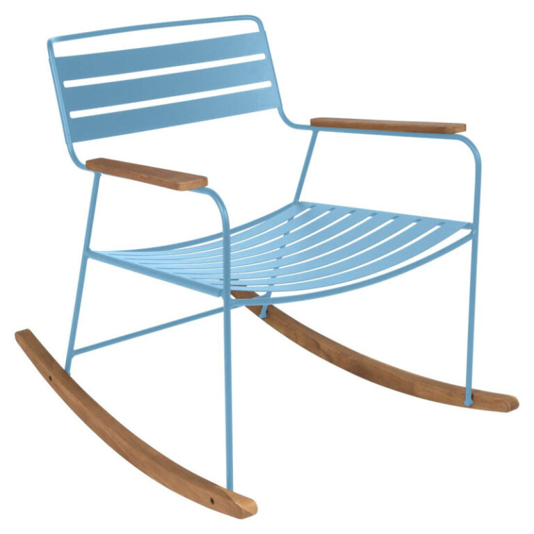 FERMOB - Rocking chair avec accoudoirs FERMOB Surprising en métal et bois - 25 coloris