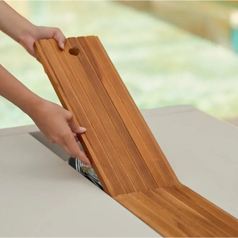 FERMOB - Table à manger rectangulaire avec rangements FERMOB Bellevie 196x90 en métal - 25 coloris