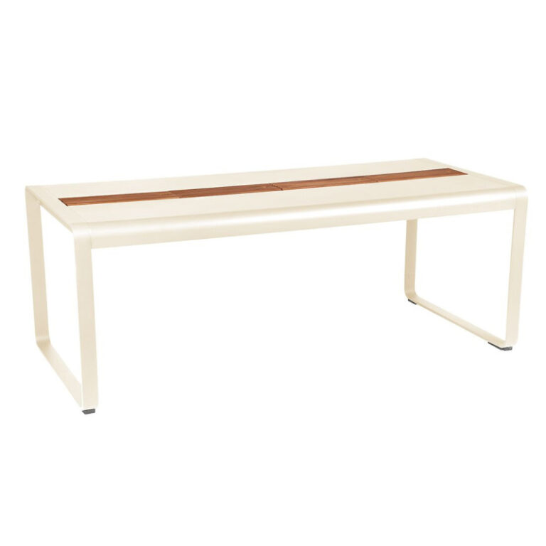 FERMOB - Table à manger rectangulaire avec rangements FERMOB Bellevie 196x90 en métal - 25 coloris