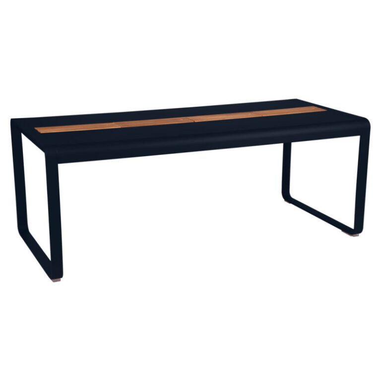 FERMOB - Table à manger rectangulaire avec rangements FERMOB Bellevie 196x90 en métal - 25 coloris