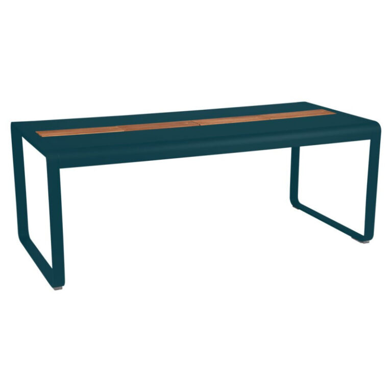 FERMOB - Table à manger rectangulaire avec rangements FERMOB Bellevie 196x90 en métal - 25 coloris