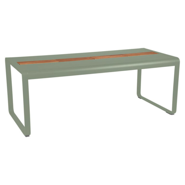 FERMOB - Table à manger rectangulaire avec rangements FERMOB Bellevie 196x90 en métal - 25 coloris