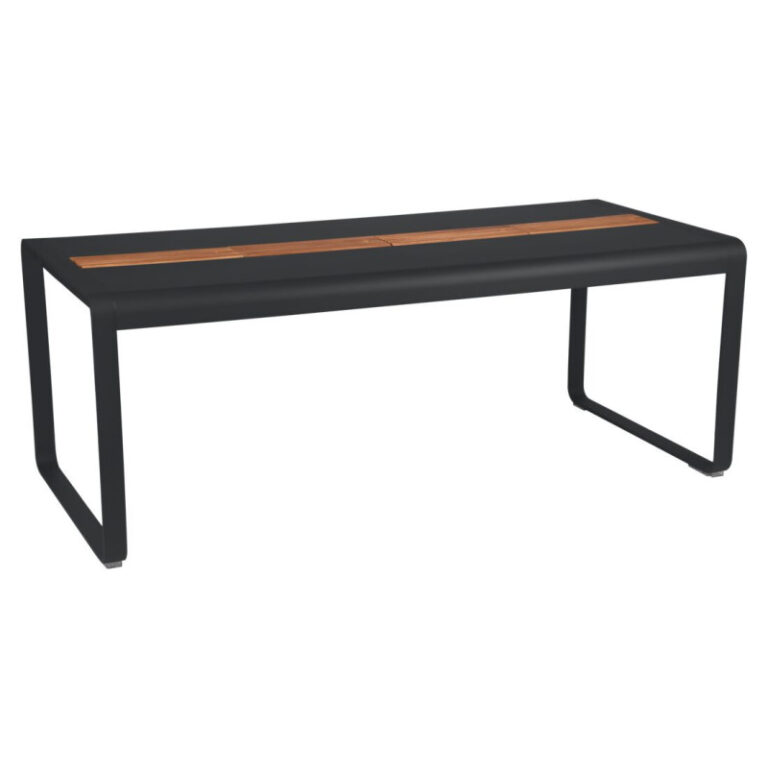 FERMOB - Table à manger rectangulaire avec rangements FERMOB Bellevie 196x90 en métal - 25 coloris
