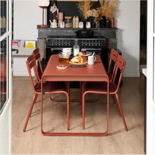 Fermob - Table à manger rectangulaire FERMOB Bellevie 140x80cm en métal – 25 coloris
