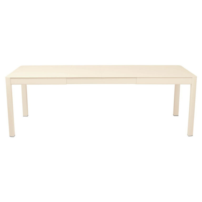FERMOB - Table à manger rectangulaire FERMOB Ribambelle 2 allonges 149/234x100cm en métal - 25 coloris