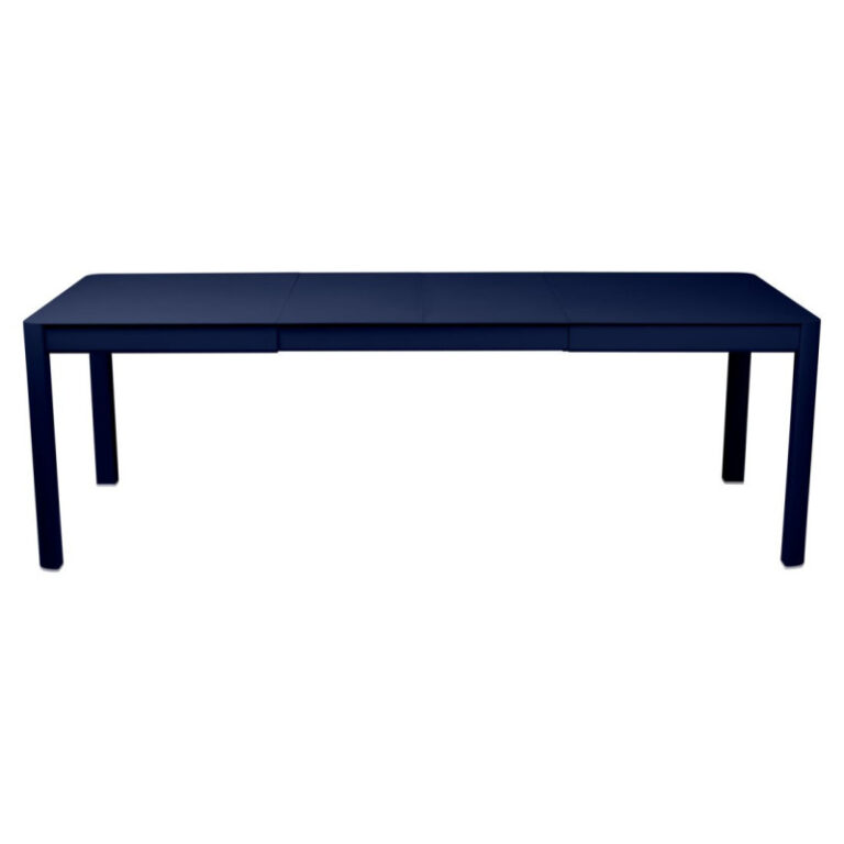 FERMOB - Table à manger rectangulaire FERMOB Ribambelle 2 allonges 149/234x100cm en métal - 25 coloris