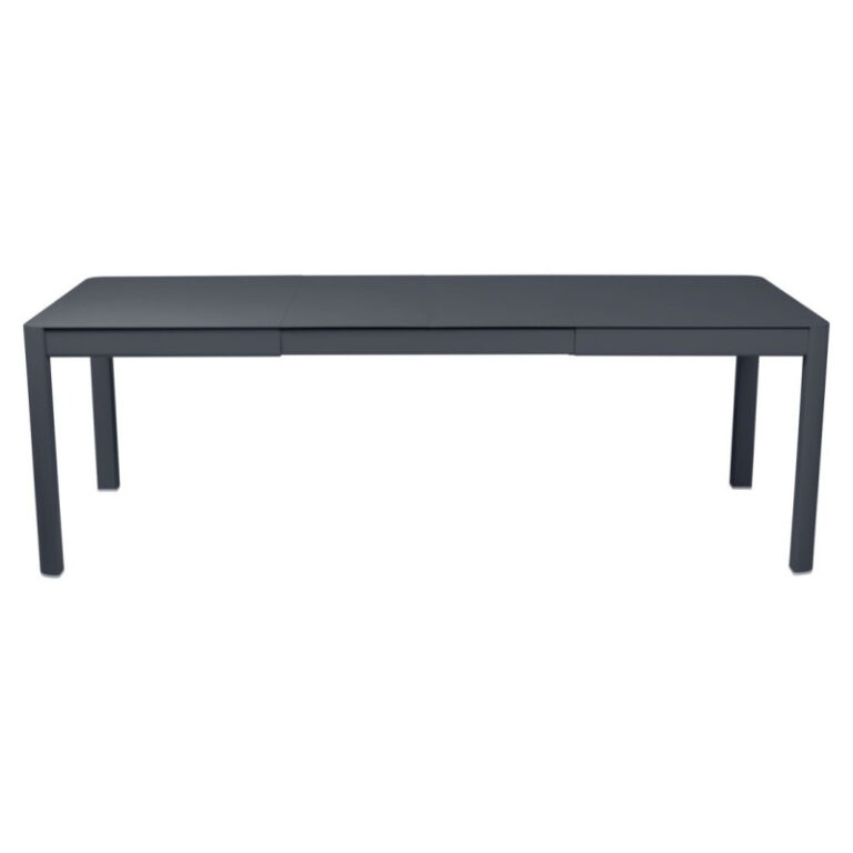 FERMOB - Table à manger rectangulaire FERMOB Ribambelle 2 allonges 149/234x100cm en métal - 25 coloris