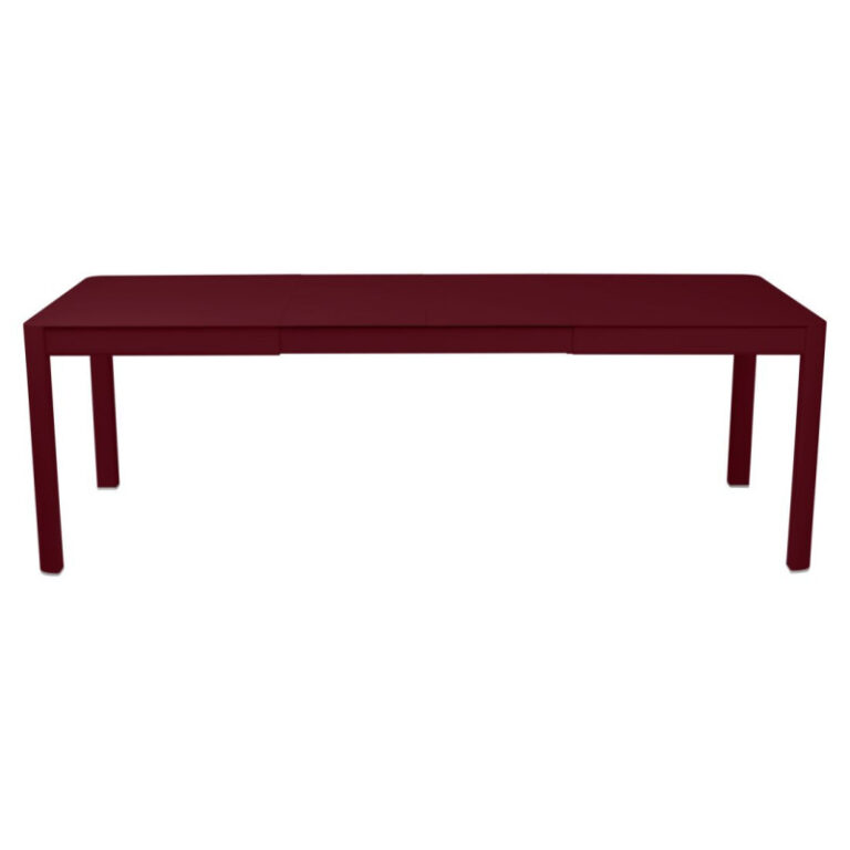 FERMOB - Table à manger rectangulaire FERMOB Ribambelle 2 allonges 149/234x100cm en métal - 25 coloris