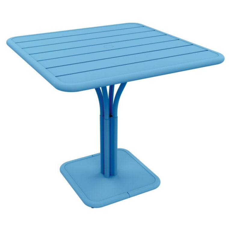 FERMOB - Table à manger carrée guéridon FERMOB Luxembourg 80x80cm en métal - 25 coloris