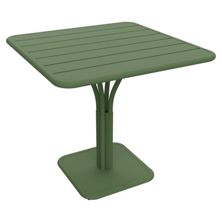 FERMOB - Table à manger carrée guéridon FERMOB Luxembourg 80x80cm en métal - 25 coloris