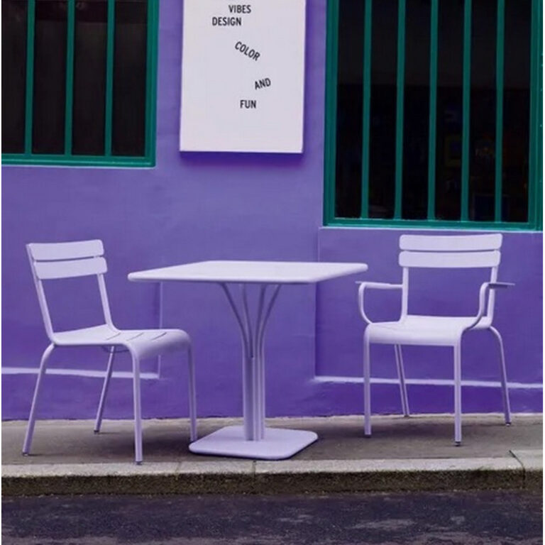 table a manger gueridon fermob luxembourg 80x80cm en metal 25 coloris FERMOB - Table à manger carrée guéridon FERMOB Luxembourg 80x80cm en métal - 25 coloris