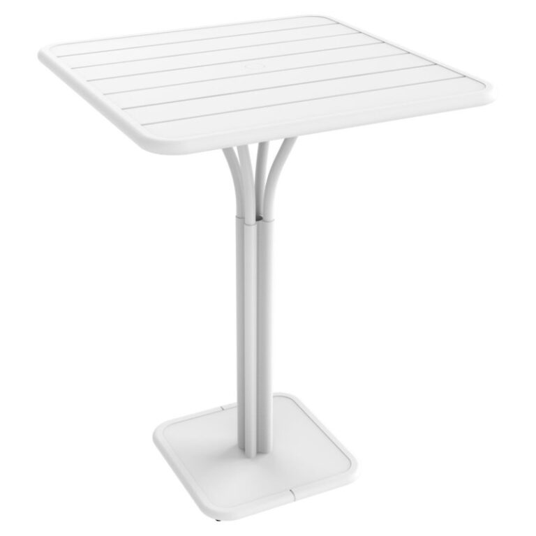 FERMOB - Table à manger carrée guéridon haut FERMOB Luxembourg 80x80cm en métal - 25 coloris
