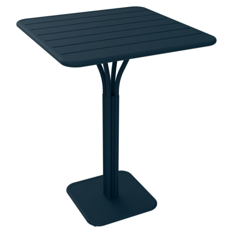FERMOB - Table à manger carrée guéridon haut FERMOB Luxembourg 80x80cm en métal - 25 coloris
