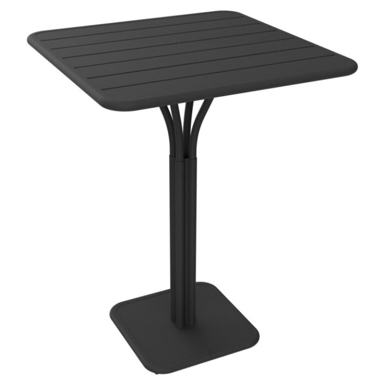 FERMOB - Table à manger carrée guéridon haut FERMOB Luxembourg 80x80cm en métal - 25 coloris