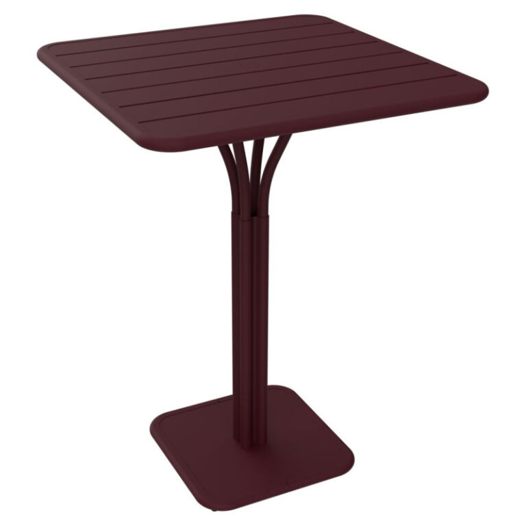FERMOB - Table à manger carrée guéridon haut FERMOB Luxembourg 80x80cm en métal - 25 coloris