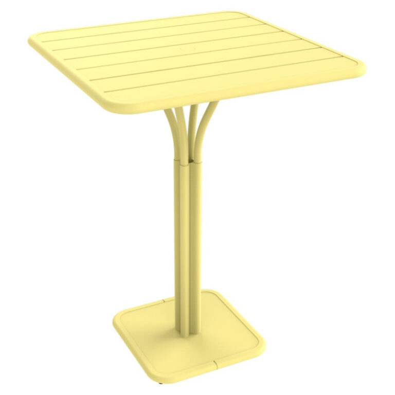 FERMOB - Table à manger carrée guéridon haut FERMOB Luxembourg 80x80cm en métal - 25 coloris