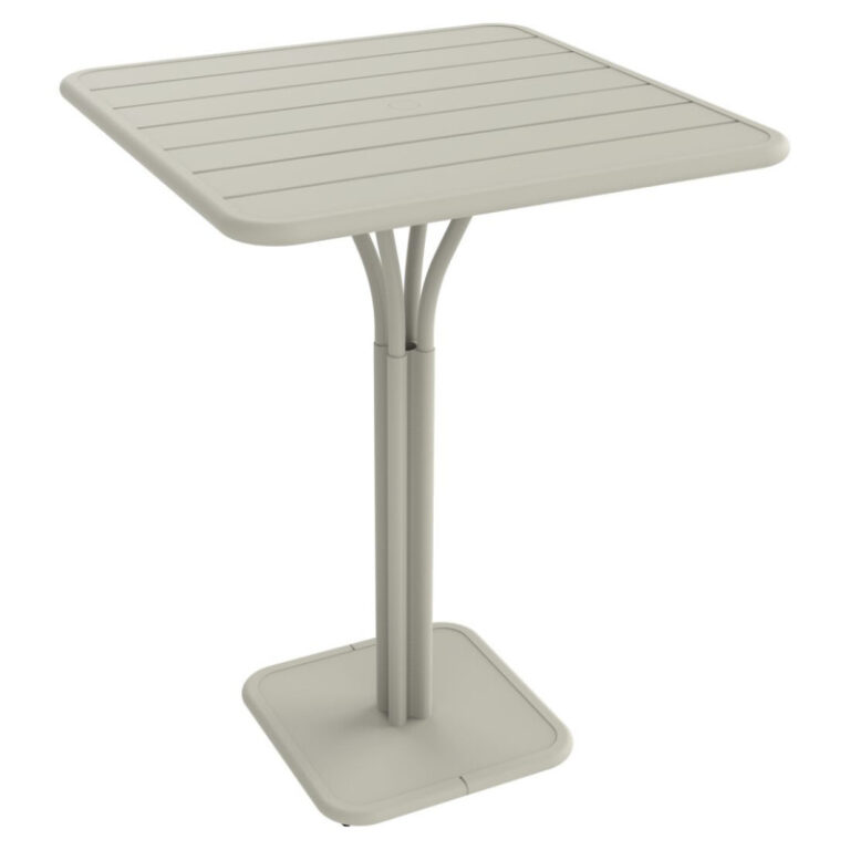 FERMOB - Table à manger carrée guéridon haut FERMOB Luxembourg 80x80cm en métal - 25 coloris