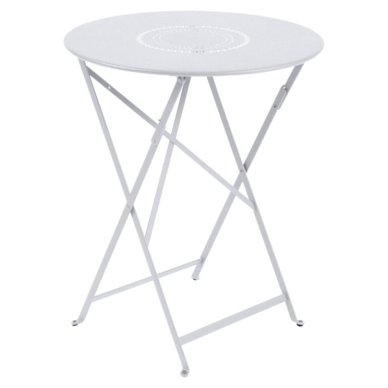 FERMOB - Table à manger pliante ronde FERMOB Floréal 60cm en métal - 25 coloris