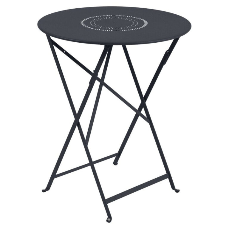 FERMOB - Table à manger pliante ronde FERMOB Floréal 60cm en métal - 25 coloris
