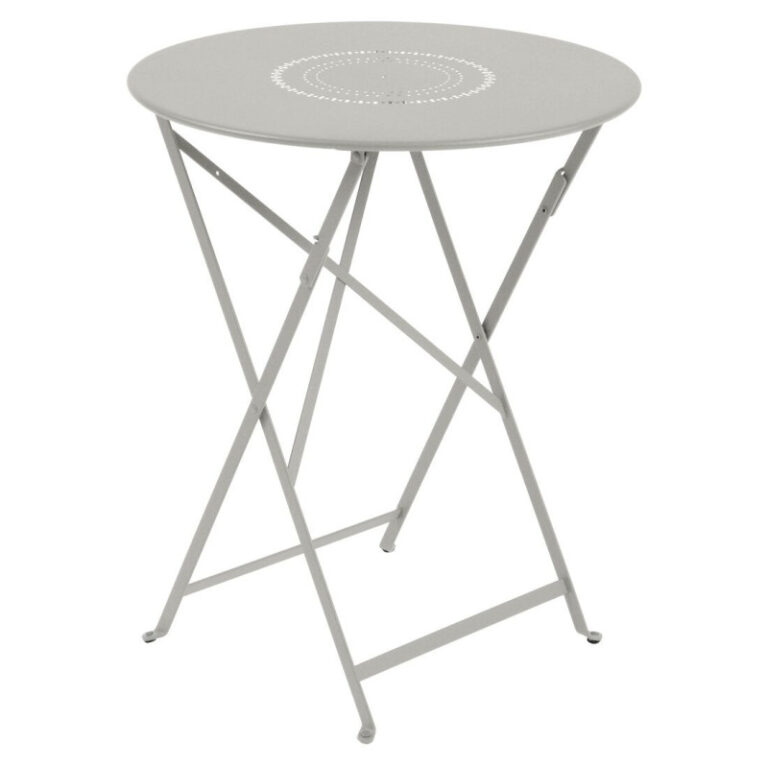 FERMOB - Table à manger pliante ronde FERMOB Floréal 60cm en métal - 25 coloris