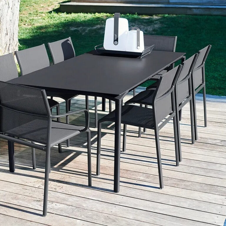 FERMOB - Table à manger rectangulaire FERMOB Calvi 195x95cm en métal - 25 coloris