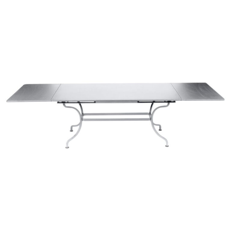 FERMOB - Table à manger rectangulaire FERMOB Romane avec allonges 200/300x100cm en métal - 25 coloris
