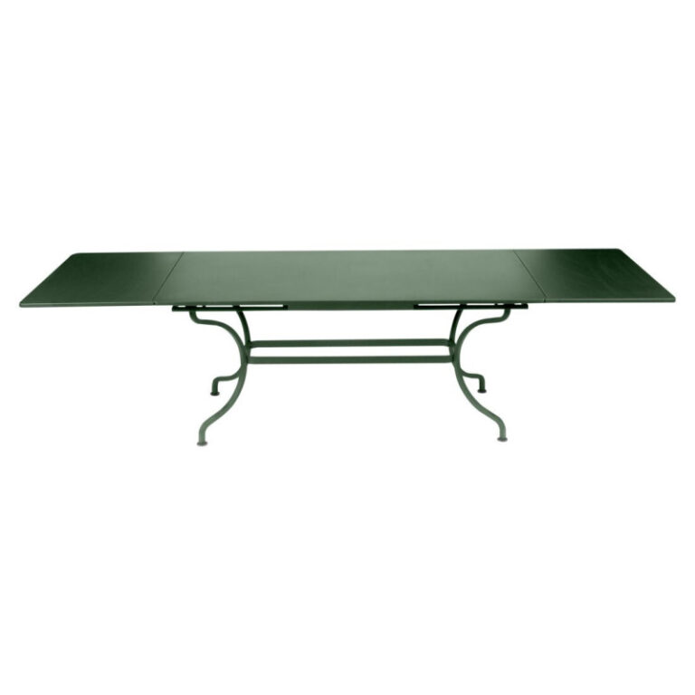 FERMOB - Table à manger rectangulaire FERMOB Romane avec allonges 200/300x100cm en métal - 25 coloris