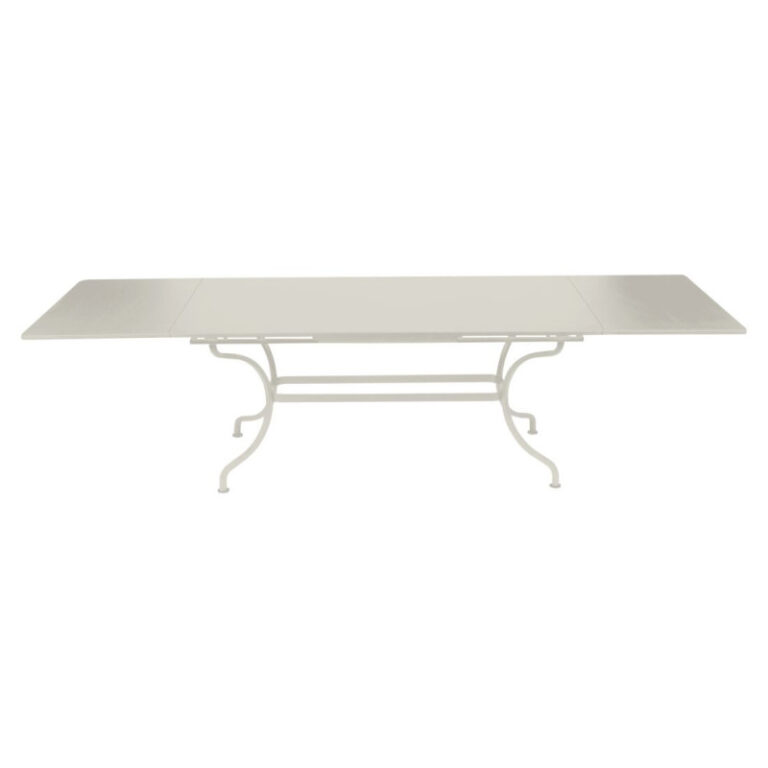 FERMOB - Table à manger rectangulaire FERMOB Romane avec allonges 200/300x100cm en métal - 25 coloris