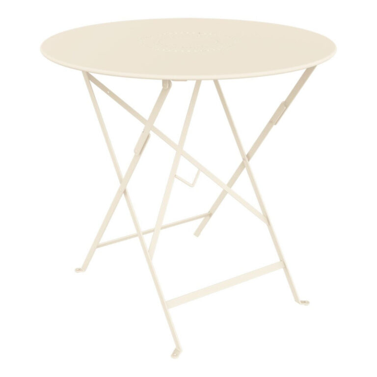 FERMOB - Table à manger ronde FERMOB Floréal 77cm en métal - 25 coloris