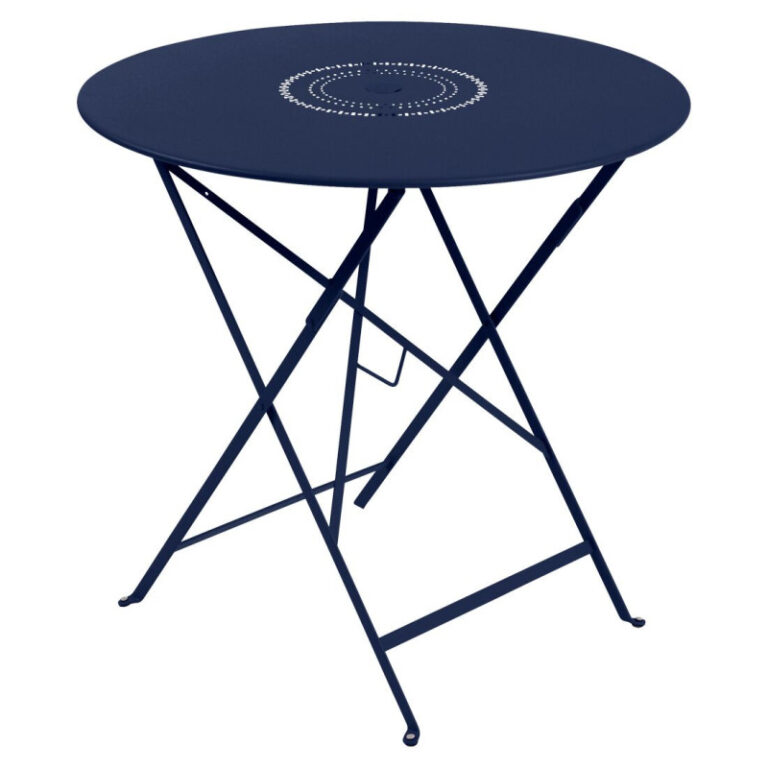 FERMOB - Table à manger ronde FERMOB Floréal 77cm en métal - 25 coloris