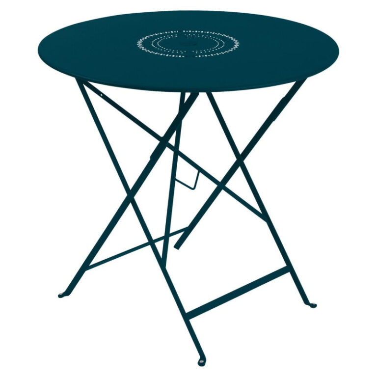 FERMOB - Table à manger ronde FERMOB Floréal 77cm en métal - 25 coloris