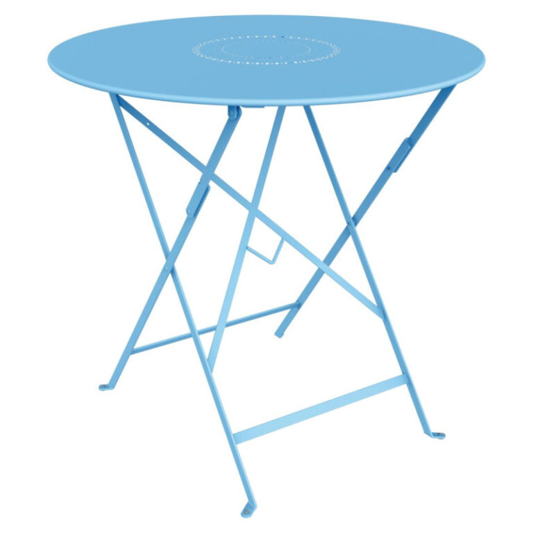 FERMOB - Table à manger ronde FERMOB Floréal 77cm en métal - 25 coloris