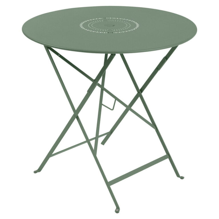 FERMOB - Table à manger ronde FERMOB Floréal 77cm en métal - 25 coloris