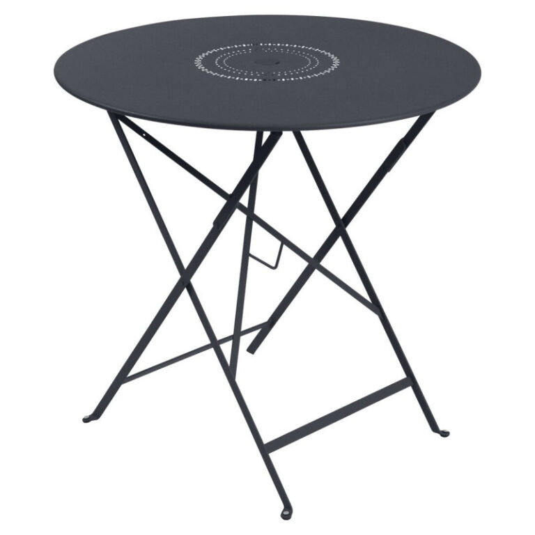 FERMOB - Table à manger ronde FERMOB Floréal 77cm en métal - 25 coloris