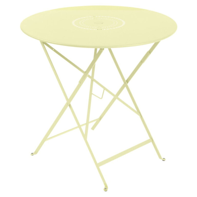 FERMOB - Table à manger ronde FERMOB Floréal 77cm en métal - 25 coloris