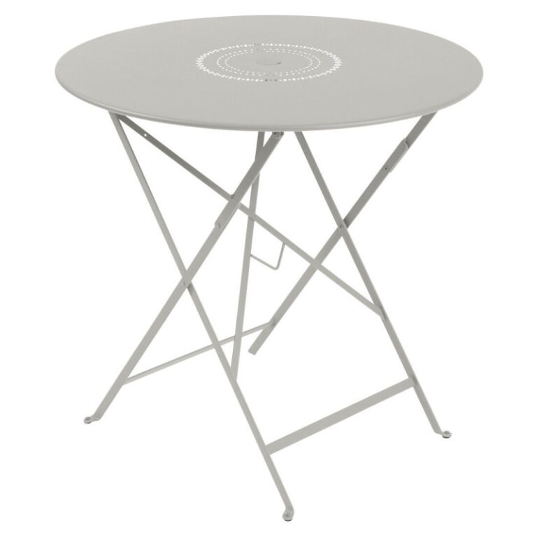 FERMOB - Table à manger ronde FERMOB Floréal 77cm en métal - 25 coloris