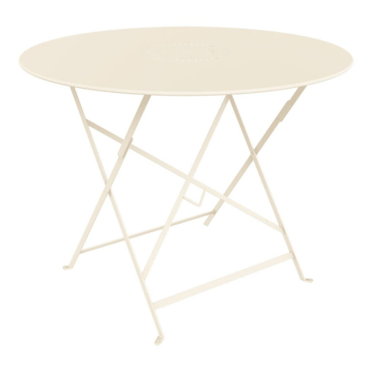FERMOB - Table à manger ronde FERMOB Floréal 96cm en métal - 25 coloris