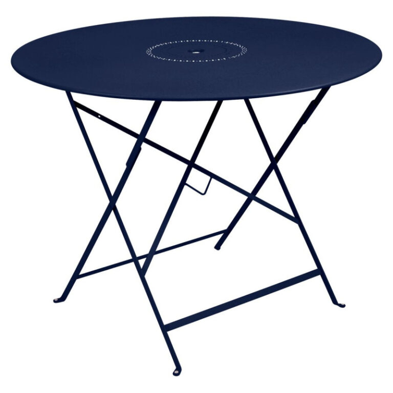 FERMOB - Table à manger ronde FERMOB Floréal 96cm en métal - 25 coloris