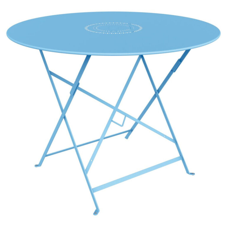 FERMOB - Table à manger ronde FERMOB Floréal 96cm en métal - 25 coloris