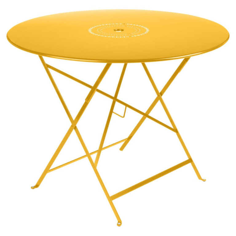 FERMOB - Table à manger ronde FERMOB Floréal 96cm en métal - 25 coloris