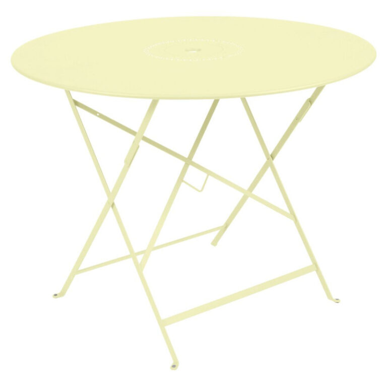 FERMOB - Table à manger ronde FERMOB Floréal 96cm en métal - 25 coloris