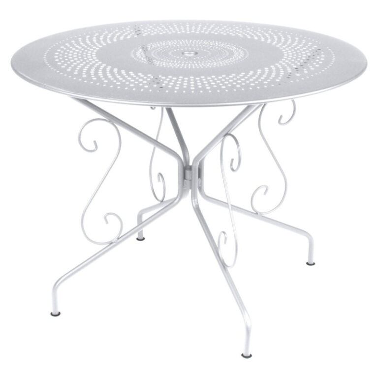 FERMOB - Table à manger ronde FERMOB Montmartre 96cm en métal - 17 coloris